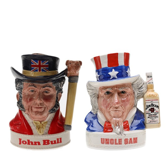 John Bull & Uncle Sam Decanters